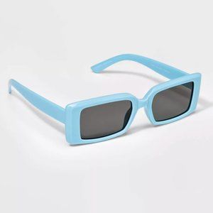 Kids' 90s inspired Rectangle Sunglasses Blue unisex sunnies